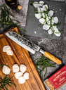 Olive Forged Santokumesser