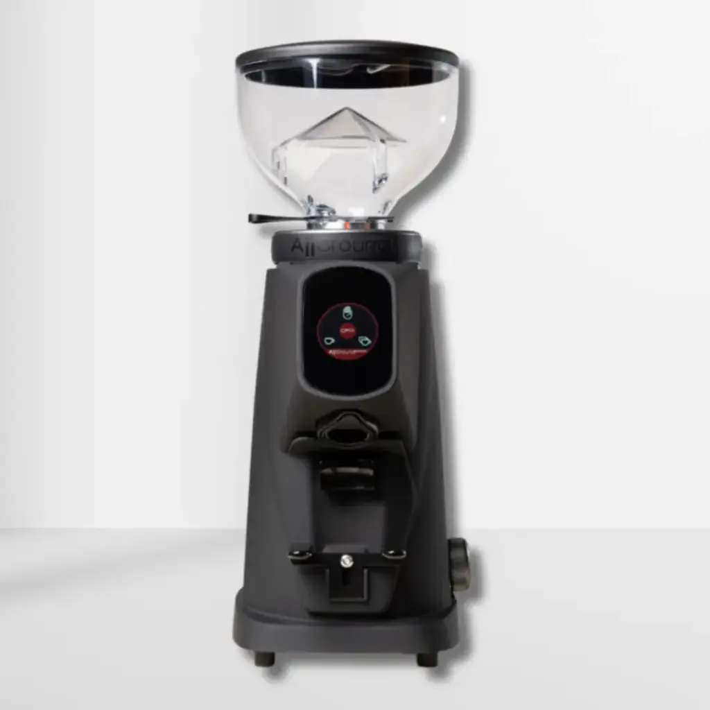 Fiorenzato AllGround Sense mattschwarz Version 2025 (Dark T Titanmahlscheiben und Edelstahltrichter)